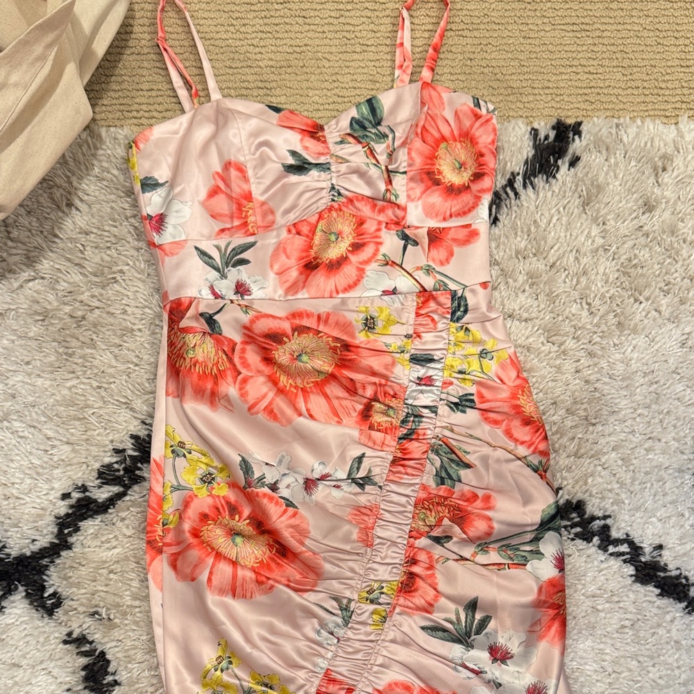 Floral Pink Mini Dress